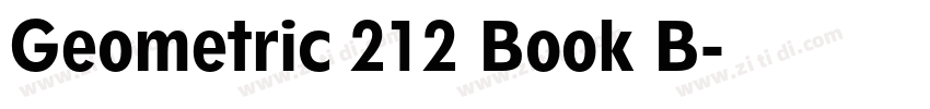 Geometric 212 Book B字体转换